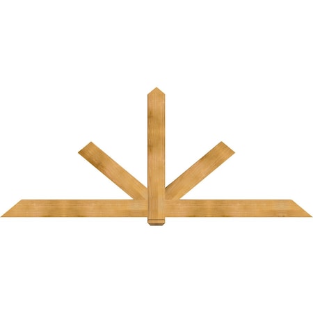 Ekena Millwork Kennewick Rough Sawn Timber Gable Bracket, Western Red Cedar, 108"W x 45"H x 4"D x 6"F, 10/12 Pitch GBW108X45X0406KEN00RWR